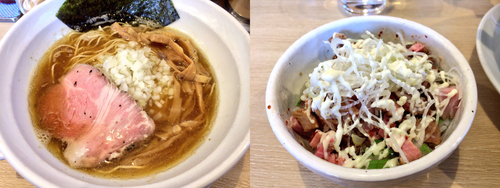 「煮干しそば 750円 ＋ チャーシュー丼 300円」@麺屋壱心の写真