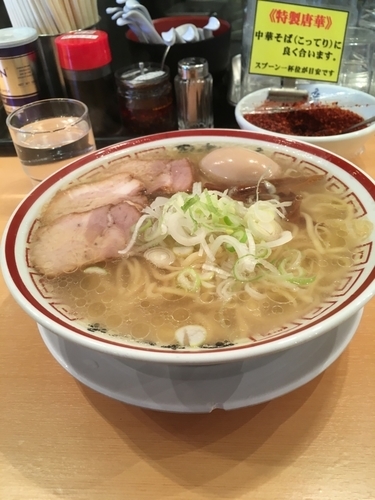 「中華そば700円 味玉100円 大盛り100円」@田中そば店の写真