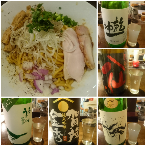 「背脂そば￥700＋生ビール＋日本酒＋おつまみ 他」@立ち呑み居酒屋 金町製麺の写真