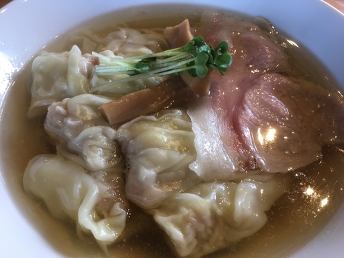 「塩煮干しワンタンそば」@麺処 清水の写真