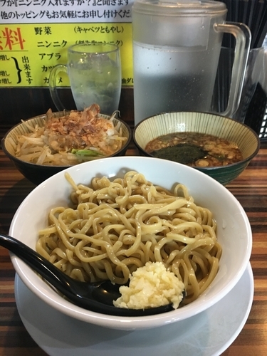 「つけ麺(大盛)￥680」@ラーメン・つけ麺 笑福 大阪西中島店の写真