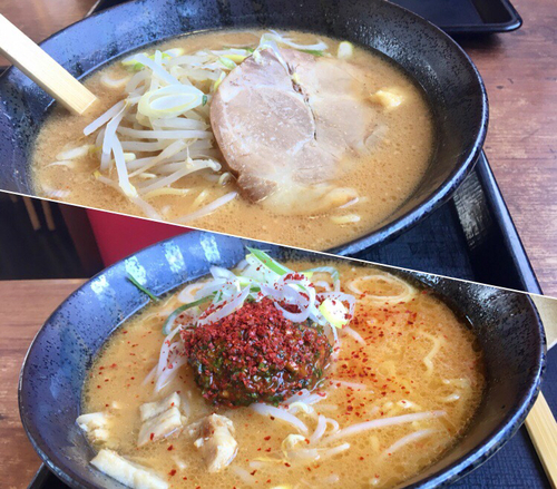 「濃厚味噌らーめん(こってり) ¥720/ドラゴン味噌らーめん¥8」@伝丸 299号飯能BP店の写真