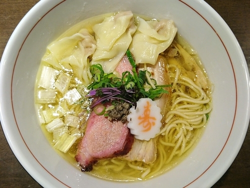 「【特別限定】新春 福塩そば ＋ 肉ワンタン」@麺や 虎徹の写真