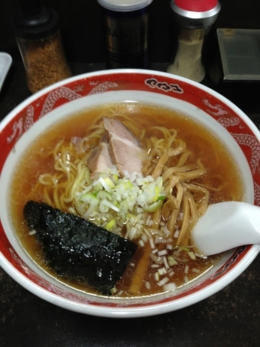 「中華そば + 餃子」@中華そば マルナカの写真