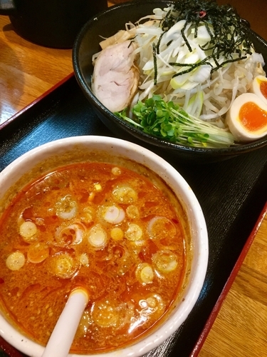 「＜期間限定＞ 白湯辛味噌 (つけ麺Ver) ￥800」@麺屋 鶏口の写真
