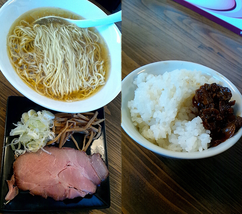 「『特特大シジミラーメン 佃煮ごはん付(￥1000)』」@くじら食堂の写真
