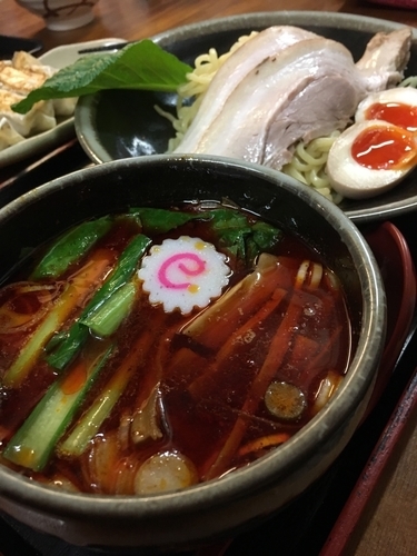 「辛つけ麺と餃子」@麺創 玄古の写真