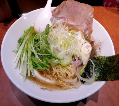 「煮干し塩＋葱（850円）」@麺屋 横浜 にぼし堂の写真