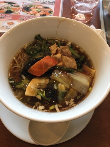 「八宝あんかけ麺880円+半チャーハン280円」@中華レストランChina Fan 草加店の写真