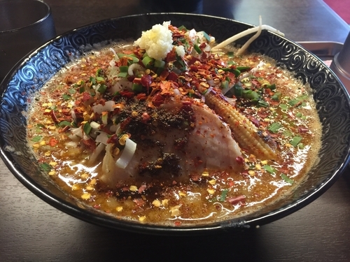 「蠍ラーメン　大盛」@Japanese soba Noodles 蠍の写真