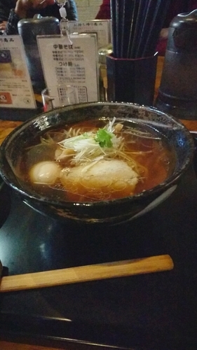 「あごだしそば+煮玉子 ￥990」@もちもちの木 野田店の写真