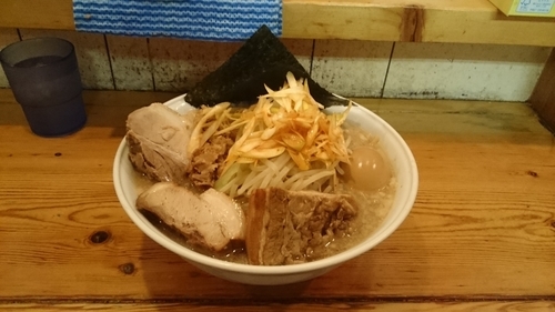 「影武者らーめん・大盛(ヤサイアブラ)￥１１００」@らーめん 影武者 外伝の写真