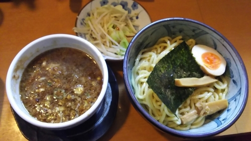 「豚骨魚介つけめん(あつもり)」@焦がしねぎらーめん 葱次郎 大宮西口店の写真