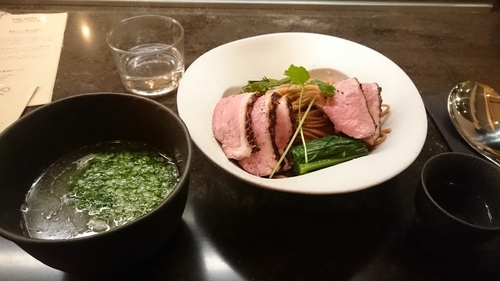 「鴨つけ麺￥1200」@MENSHOの写真