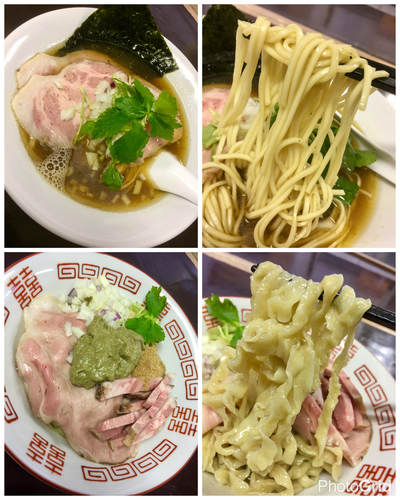 「煮干しそば (黒) ￥750＋【限定】牡蠣の和え玉￥350」@と多゛食堂の写真