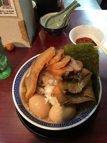 「ふじ麺 バカ豚 卵 海苔」@匠神角ふじ 柏店の写真