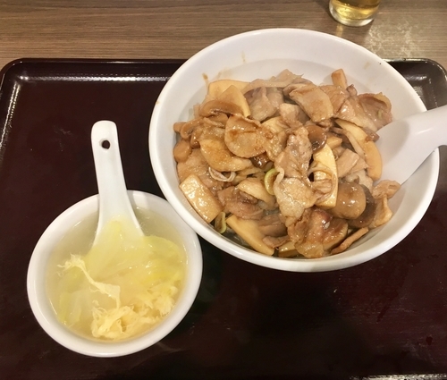 「豚肉ときのこまぜそば 700円」@味天の写真