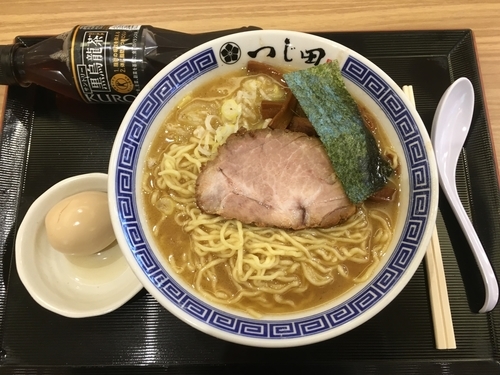 「濃厚味玉らーめん大盛+黒烏龍茶／¥1,080＋172」@つじ田 ららぽーと富士見店の写真