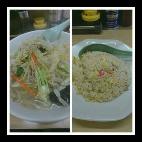 「タンメンセット半チャーハン850円」@タンメン胖の写真