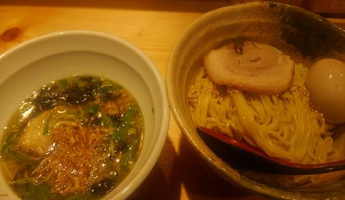 「”得”製 塩つけ麺 並盛」@焼きあご塩らー麺 たかはし 上野店の写真