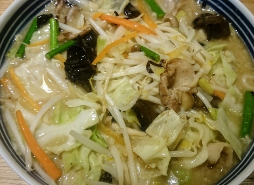 「上タンメン＋野菜増し（１００円）」@超多加水自家製手揉み麺 きたかた食堂の写真