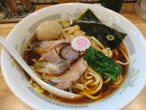 「【限定】豚と生姜のじんわり醤油らーめん750円＋味玉(ﾗｰﾊ」@らーめん カッパハウスの写真