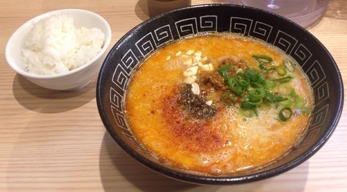 「担々麺(白湯･限定)＋ちいさいご飯(850円＋100円)」@中村麺三郎商店の写真