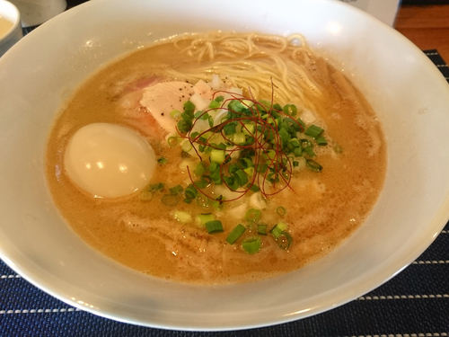 「鶏白湯そば+味玉」@中華蕎麦 はざまの写真