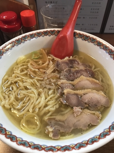 「鶏チャーシュー麺 塩 Aセット」@中華そば 嘉一の写真