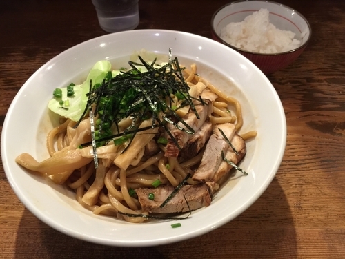 「ガッツ麺 源味730円+大盛&ご飯無料」@日の出らーめん 大須分店の写真