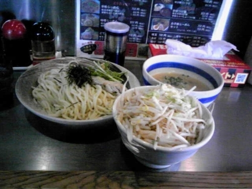 「鶏塩つけ麺(240g)野菜増し 900円」@濃厚らーめんガツリの写真
