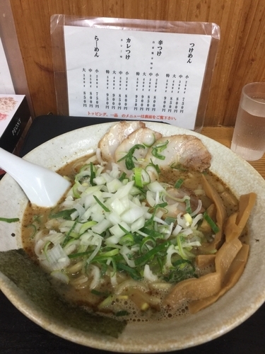 「ラーメン（中）＋半肉増し」@つけめん・らあめん 福は内の写真
