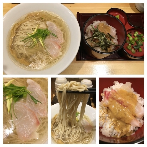 「新年限定 鯛塩そば 880円＋鯛茶漬け 390円」@自家製麺 竜葵の写真