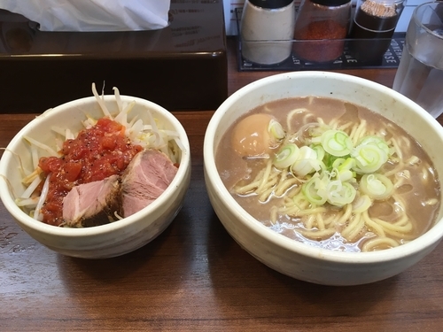 「ラーメン+トマベジ+味玉(クーポン)」@麺処 一笑の写真