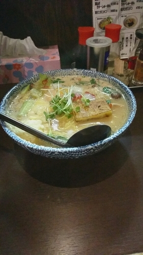 「温野菜のクリーミートマト麺￥780大盛￥140」@麺屋 翼の写真