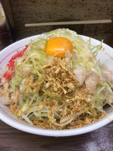 「汁なし ネギ」@ラーメン二郎 横浜関内店の写真
