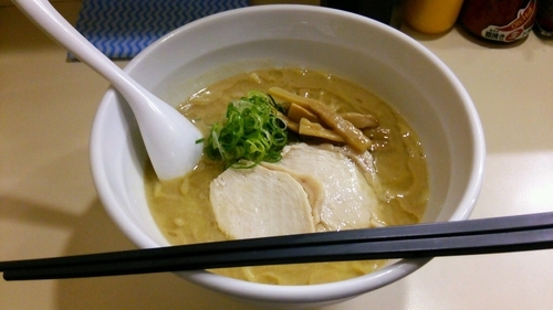 「鶏白湯醤油+替え玉（塩）」@らーめん れんげの写真