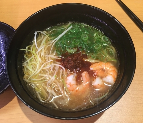 「濃厚えび味噌ラーメン」@スシロー 海浜幕張店の写真