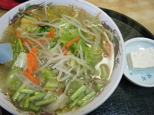 「タンメン600円」@奈可゛島食堂の写真