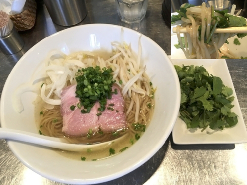 「限定 パクチーラーメン ￥800 ＆ パクチー ￥100」@さんじの写真