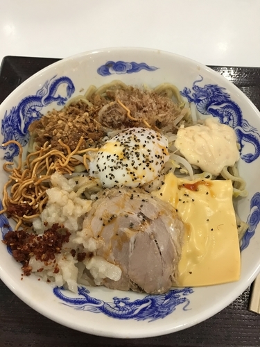 「まぜそば大盛り ¥880」@ジャンクガレッジ プレナ幕張店の写真