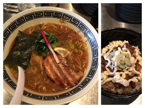 「カツオ香るラーメン700円+チャーシュー丼280丼」@龍が如しの写真