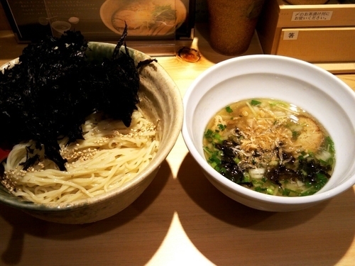 「塩つけ麺（並）￥８５０＋岩のり￥１５０」@焼きあご塩らー麺 たかはし 上野店の写真
