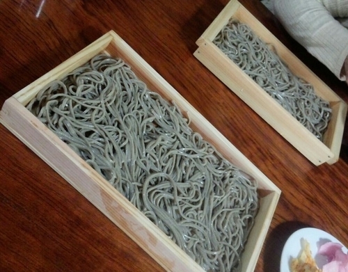 「板そば普通盛り200ｇ800円」@手打ち大石田そば きよの写真