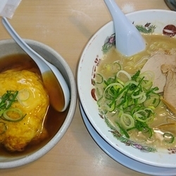 こってりラーメン(並) 天津飯セット