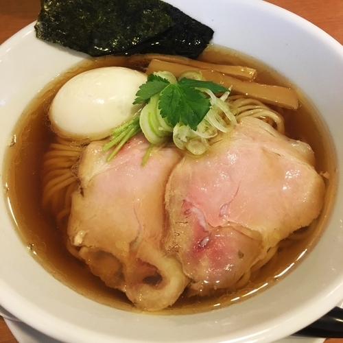 「中華ソバ+味付き玉子」@自家製麺 TERRAの写真