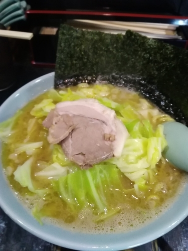 「ラーメン＆キャベツ(￥680+￥100=￥780)」@らーめんありがた家の写真