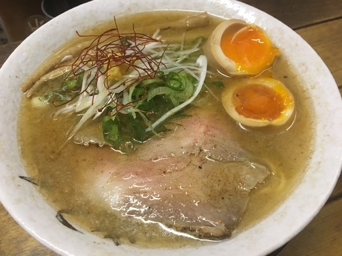 「蟹塩そば750円、味玉100円」@麺屋 裕の写真