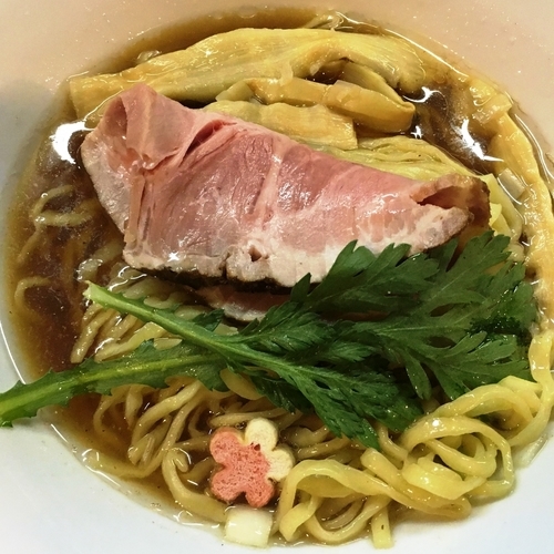 「貝と鴨のコンソメ手揉みStyle」@中華そば 先崎の写真