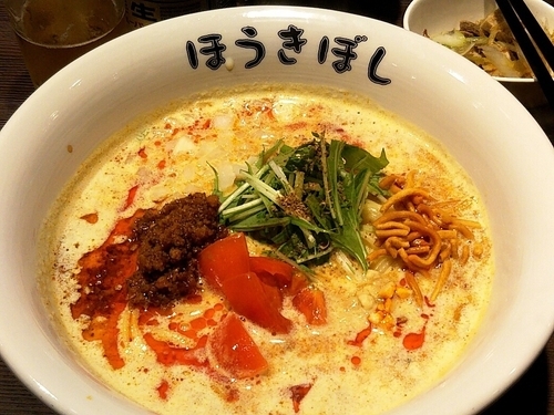 「プレミアム豆乳担々麺￥９００」@自家製麺 ほうきぼし 赤羽駅前店の写真